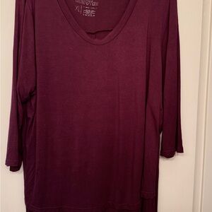 Latched Mama Burgundy Long Sleeve Top